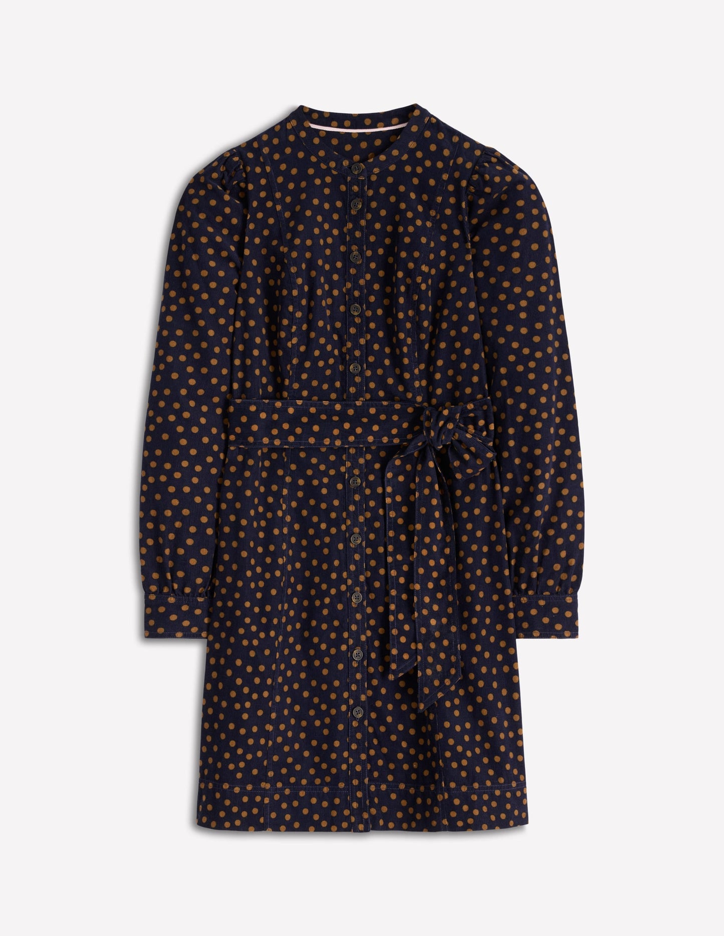 Bre Cord Short Dress-French Navy, Painted Dot