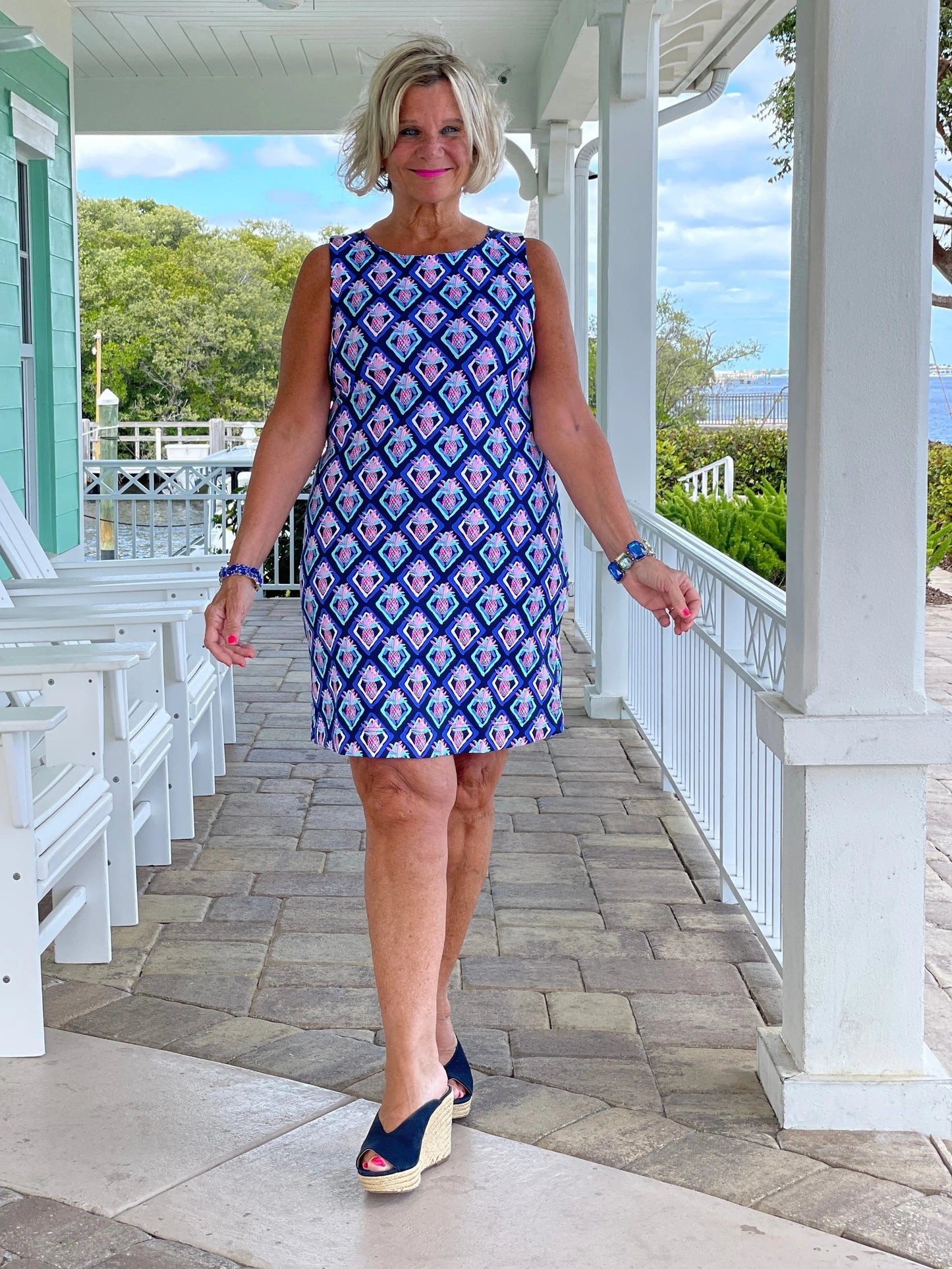 PINEAPPLE VACATION SHIFT DRESS