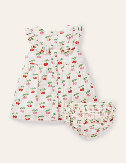 Broderie Woven Dress-Molly Mahon Cherries