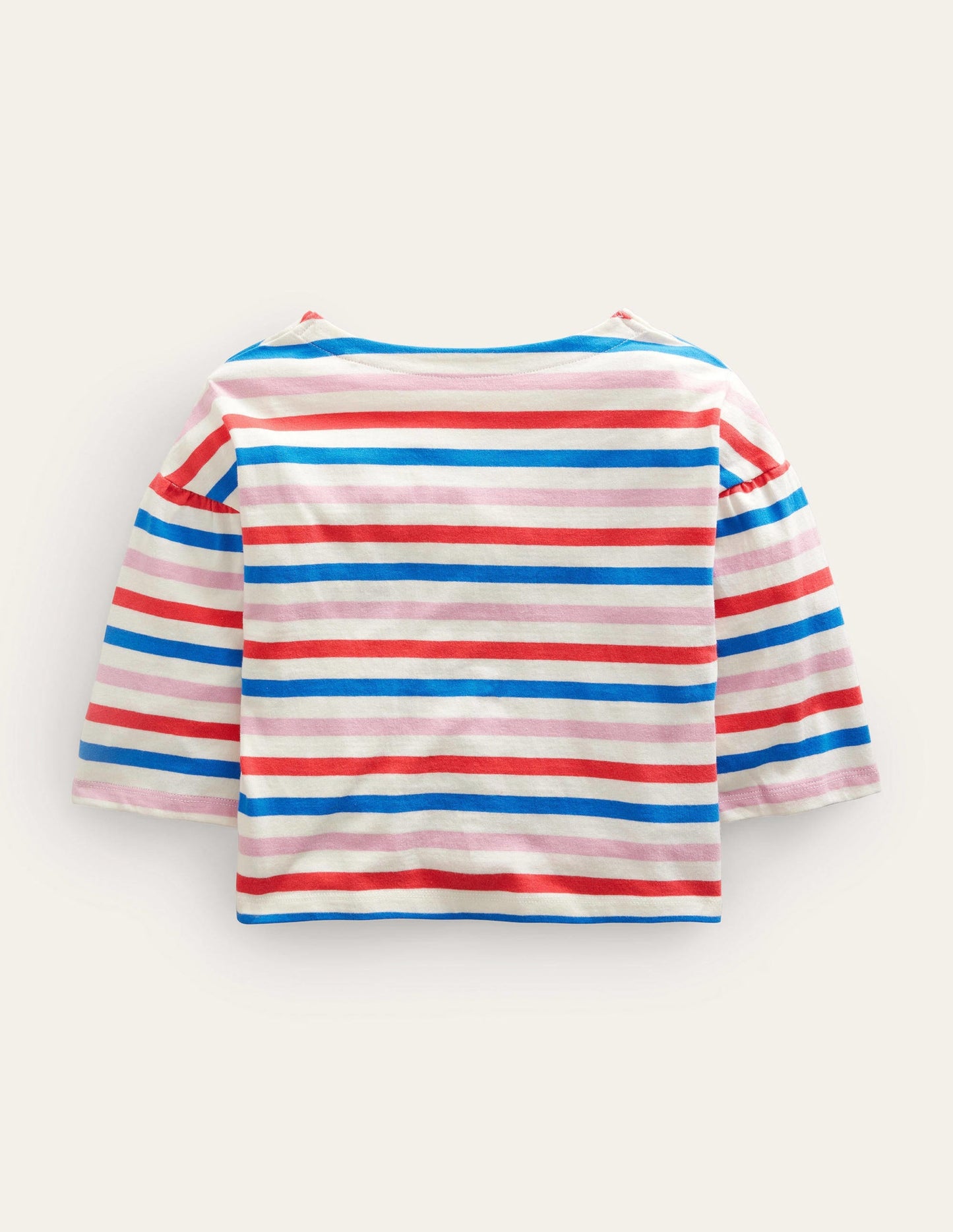 Boat Neck T-Shirt-Strawberry Tart Red/Lilac Pink