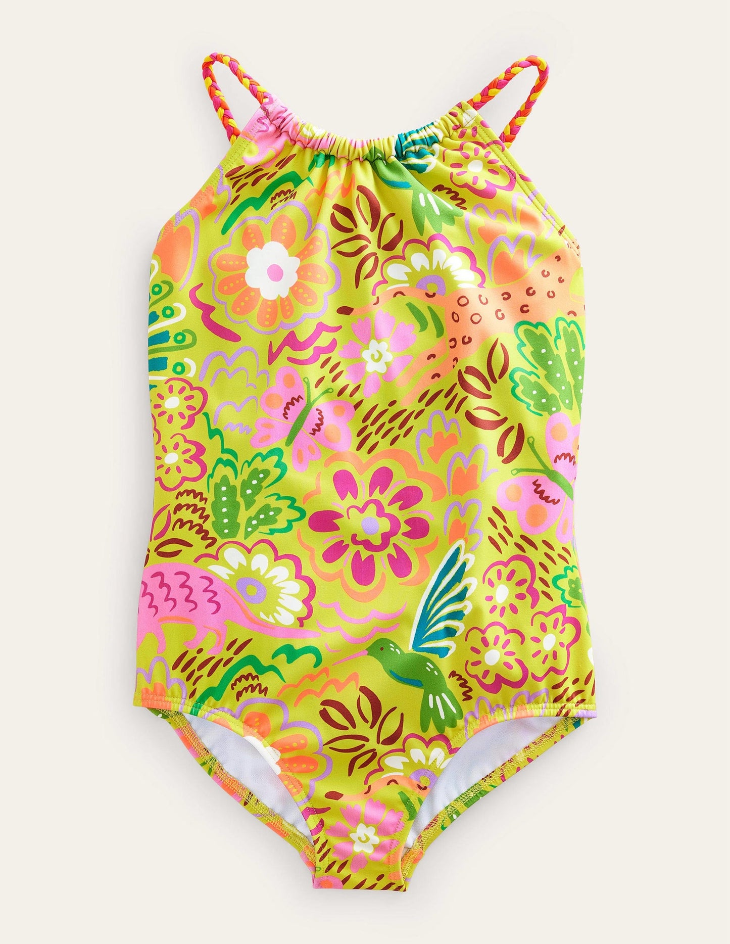 Braided Loop Back Swimsuit-Ivory, Gooseberry Animals