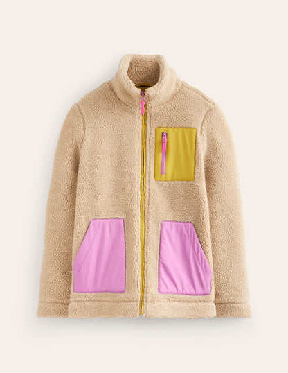 Borg Fleece-Mulberry, Antique Moss