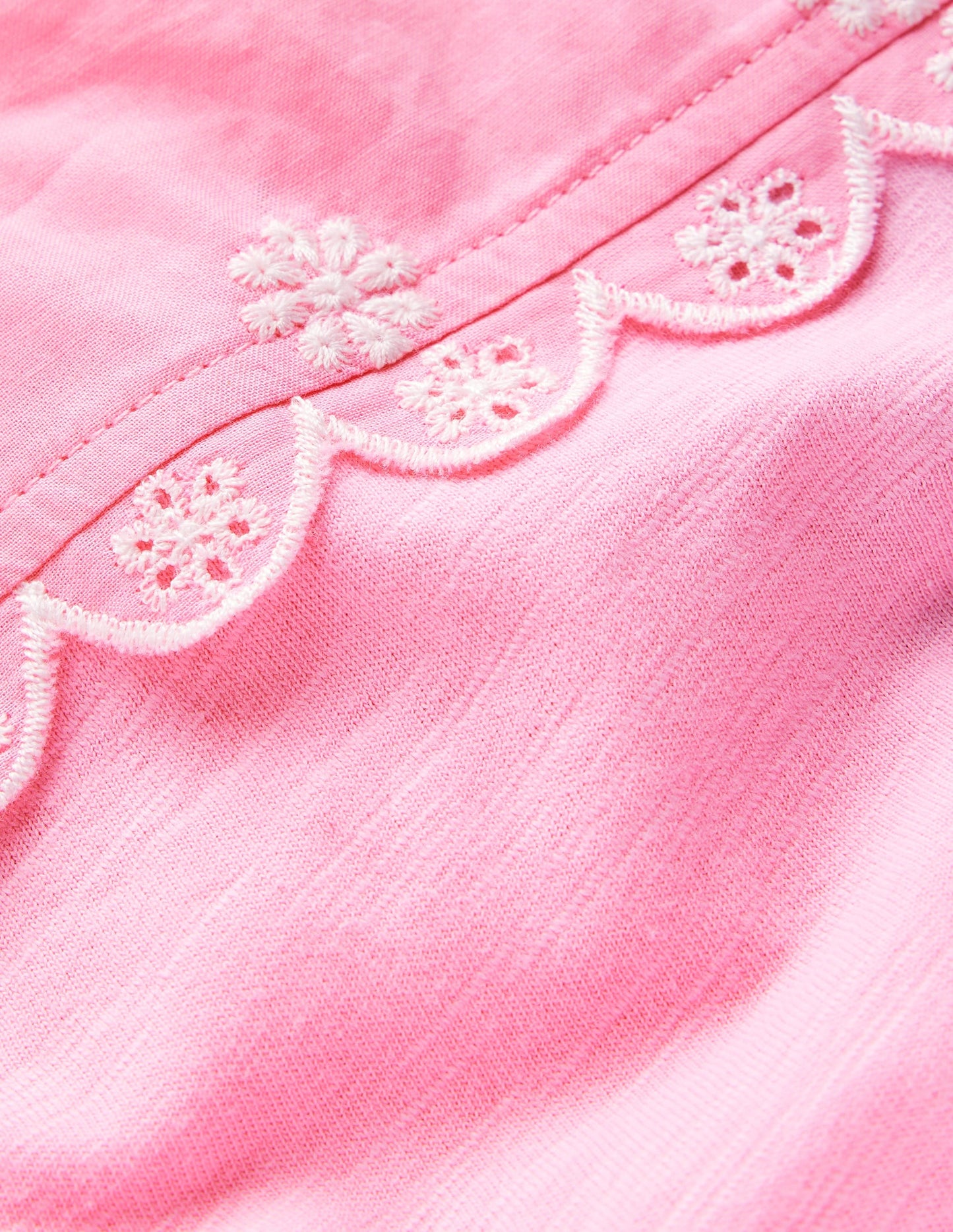 Broderie Sleeve Tee-Vintage Mauve