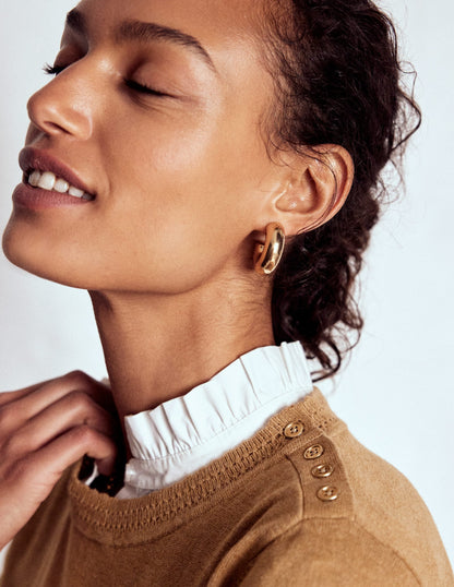 Briony Stitch Sweater-Camel Melange