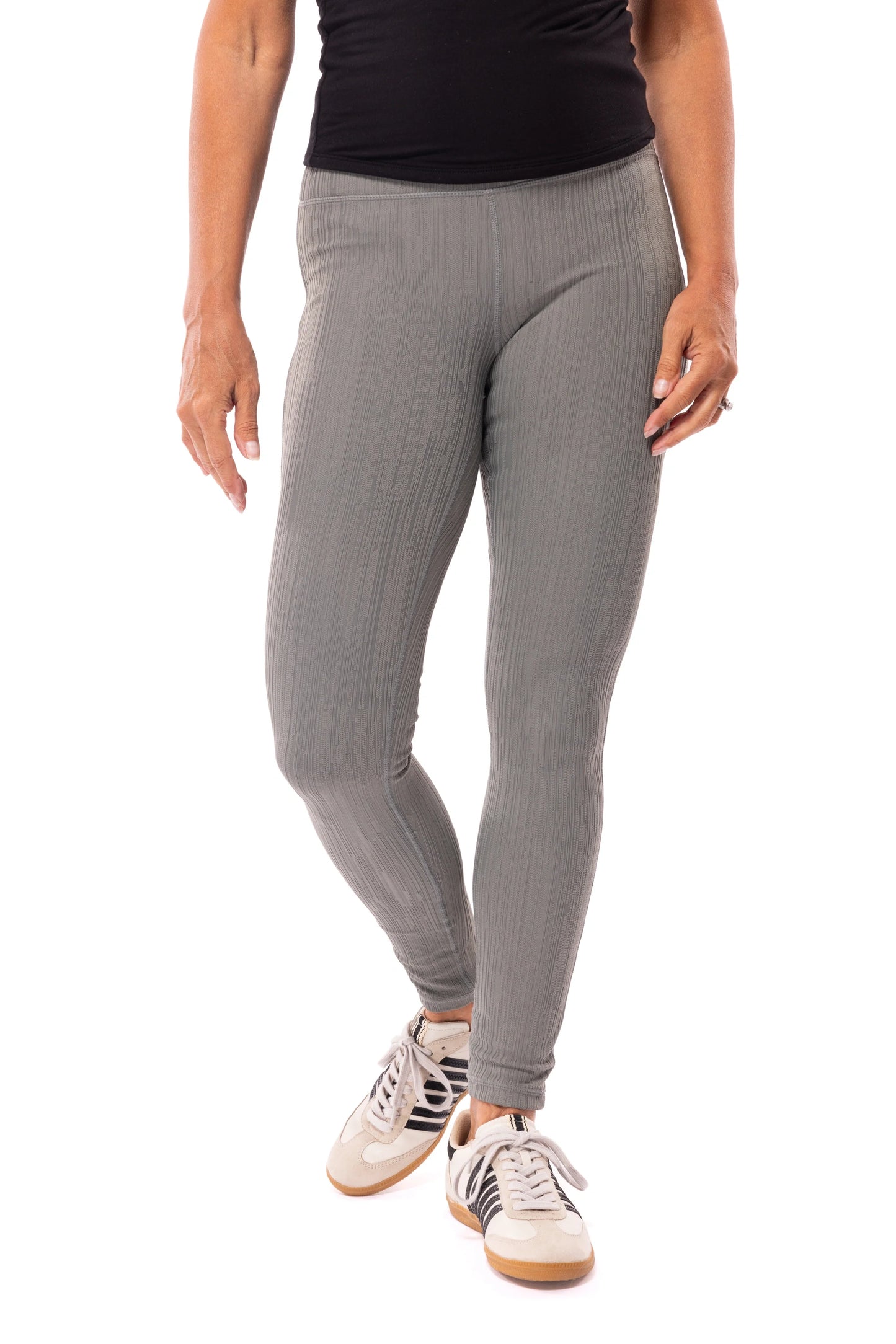 Blurred Lines Women's Tummy Control Textured Leggings