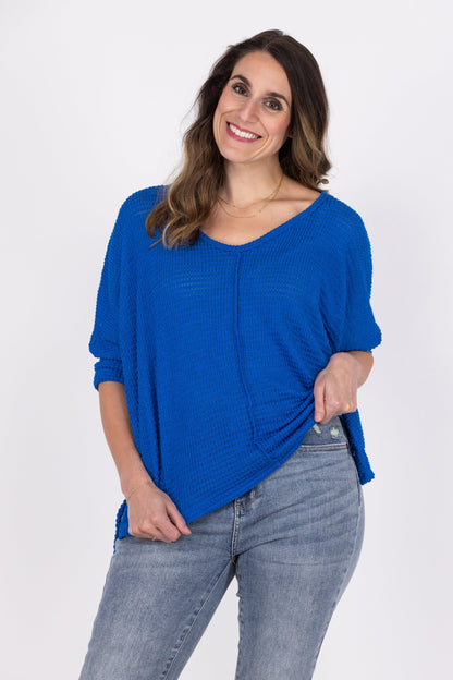 Take Flight Women's Waffle Knit Long Sleeve Top