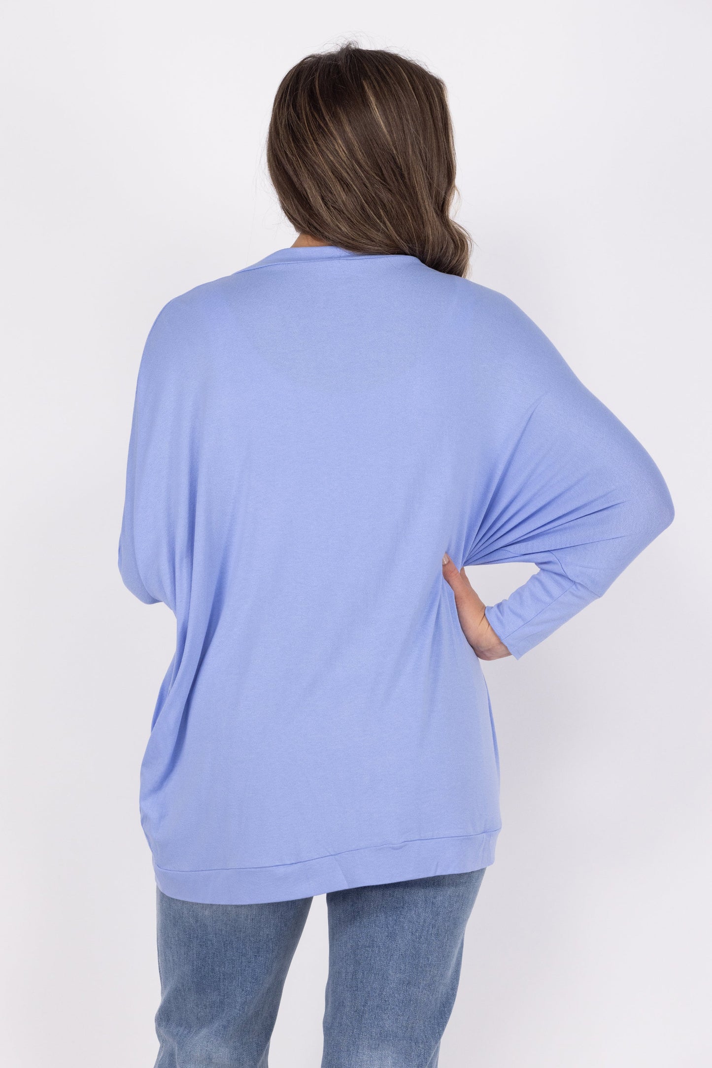 Drape Me In Goodness Women's 3/4 Dolman Sleeve Cocoon Cardigan