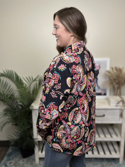 Be Bold Women's Bright Collared Shacket