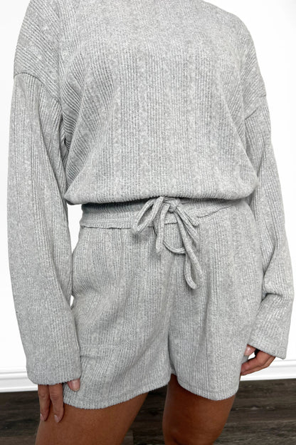 ALB Custom Women's Striped Long Sleeve Top and Shorts Set