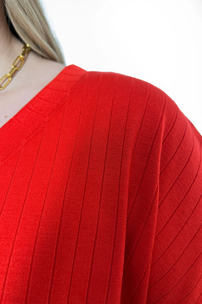 Women's Modern Ribbed Short Sleeve Top