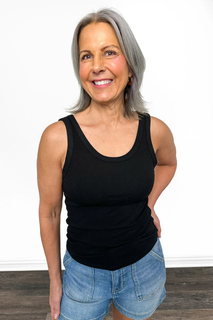 ALB Custom Women's Ribbed Scoop Neck Tank Top