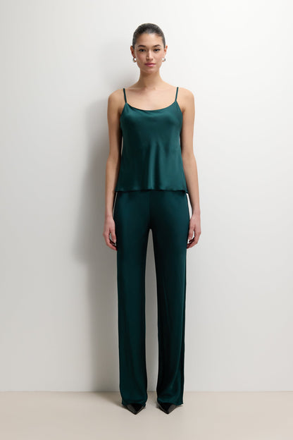 Odette Satin Vest | Teal