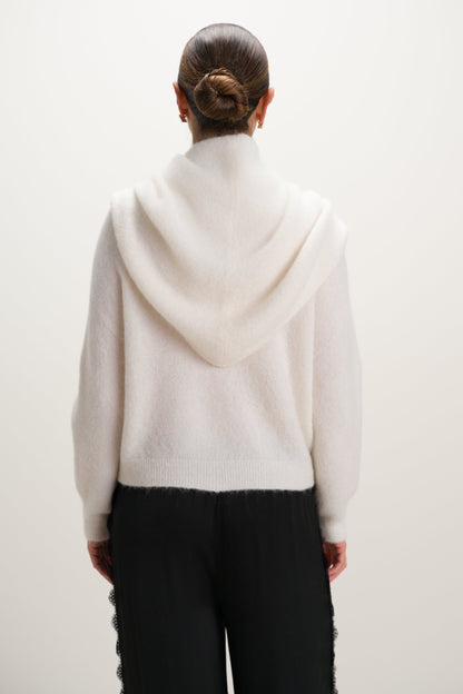 Evie Button Up Cardigan | Ivory | Alpaca-Wool Blend