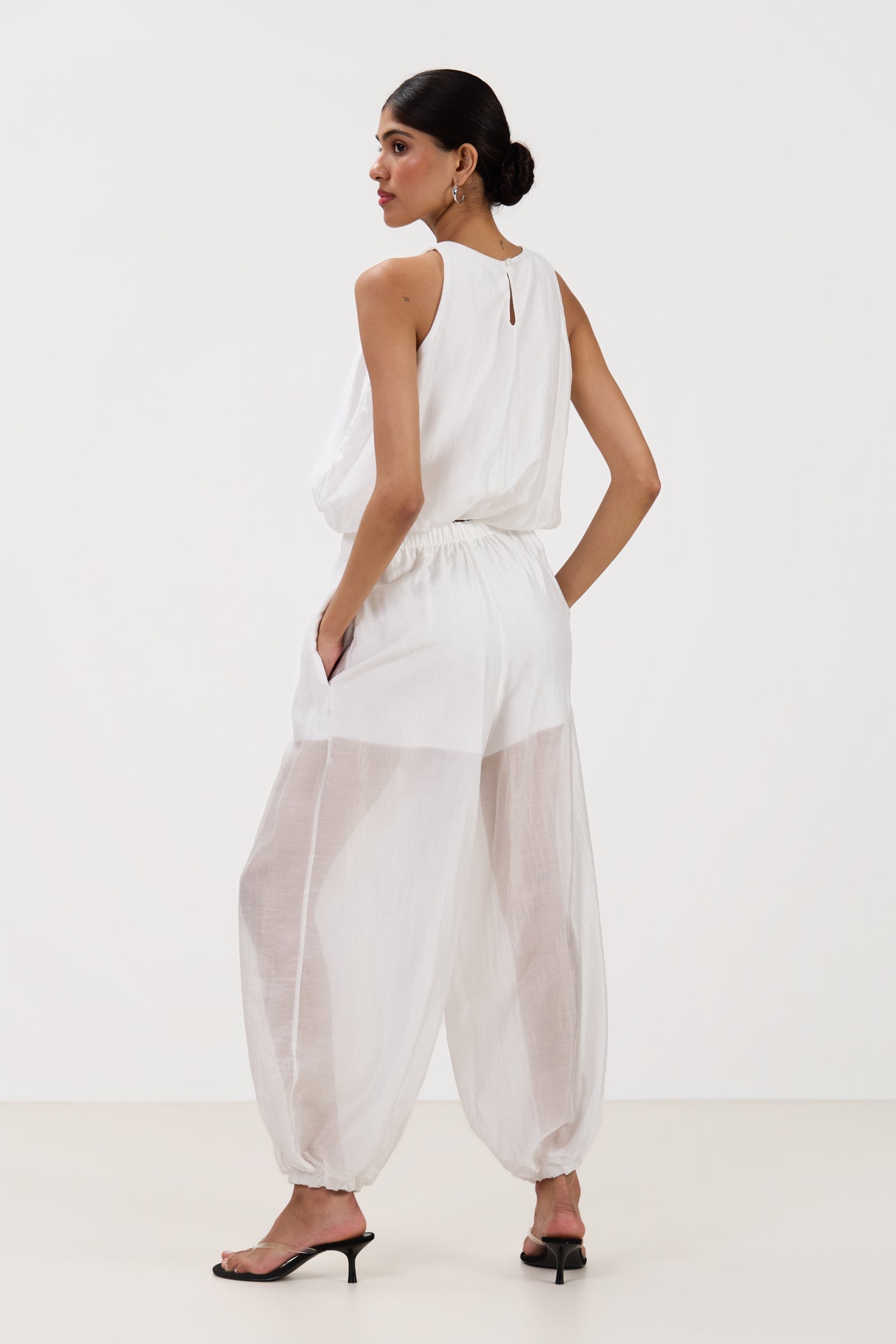 Jemima Balloon Trousers | White