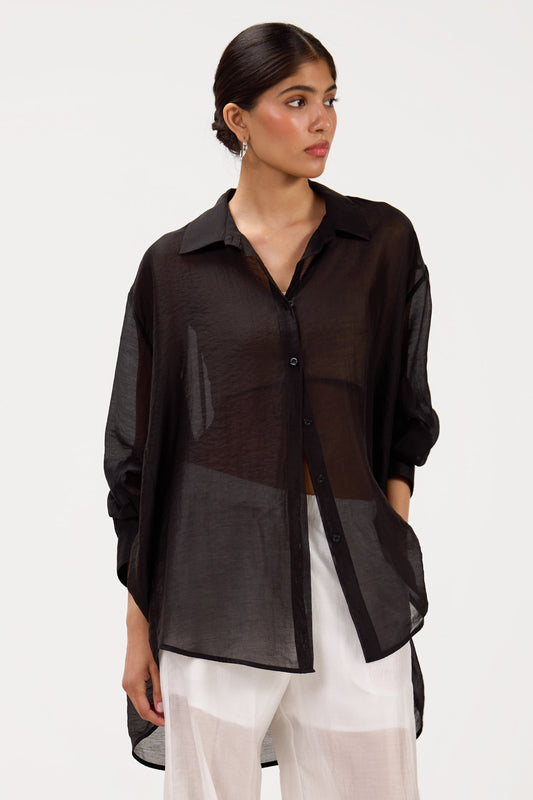 Jemima Oversized Shirt | Black