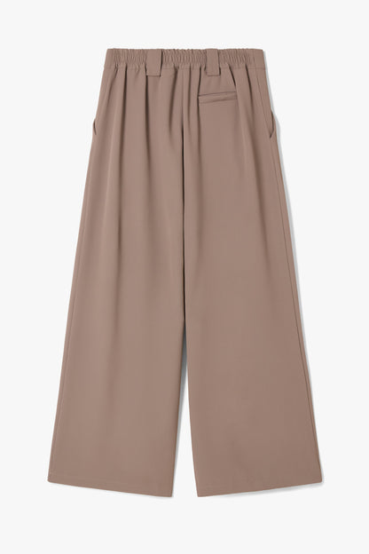 Lana Pleated Elastic Waist Trousers | Taupe